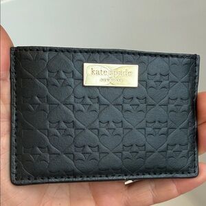 Kate Spade Embossed Black Card Holder